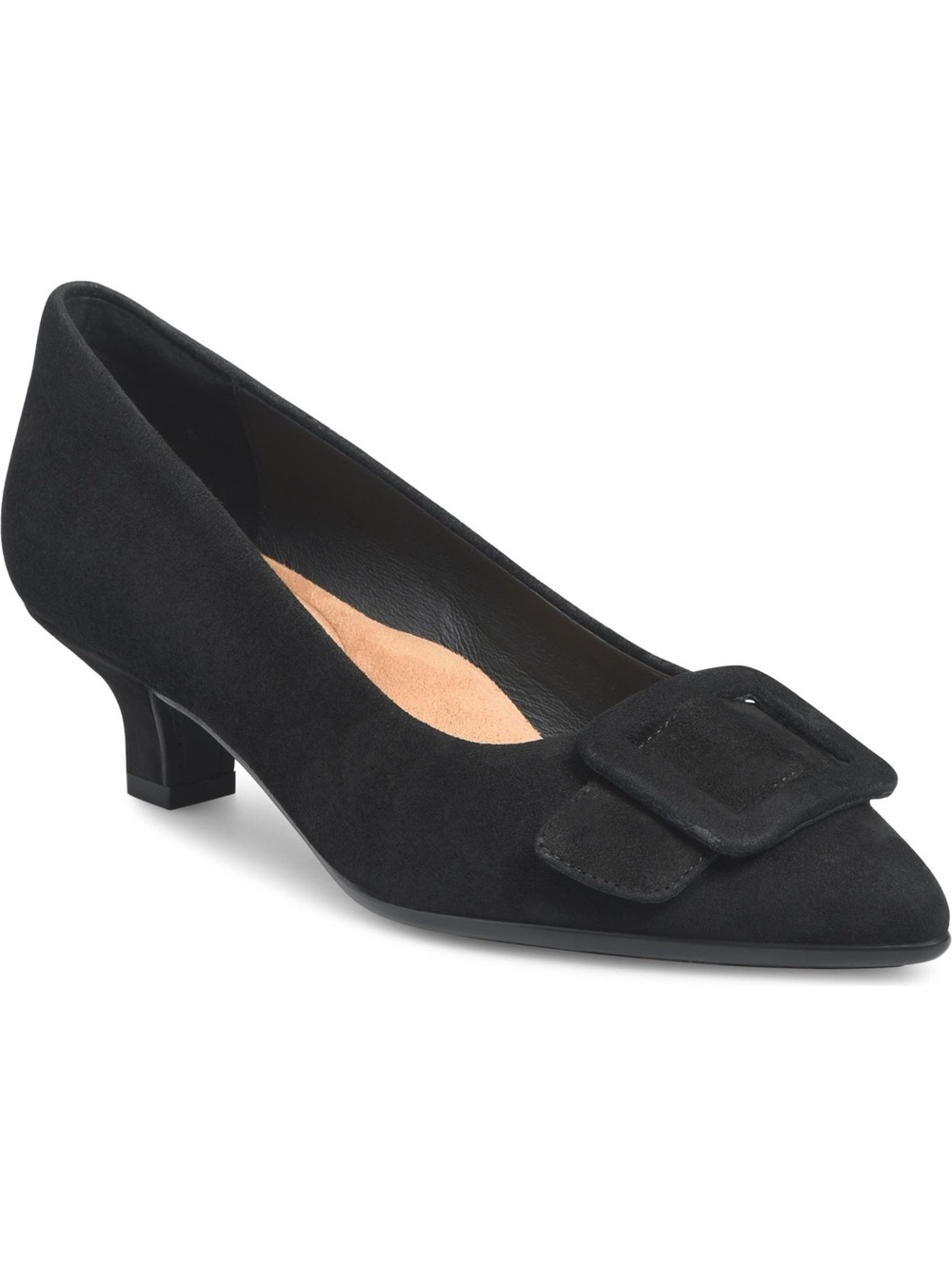 NEW Sofft Sadie Kitten Heel Suede Black Pumps **Left Shoe 9.5 * Right Shoe 9**